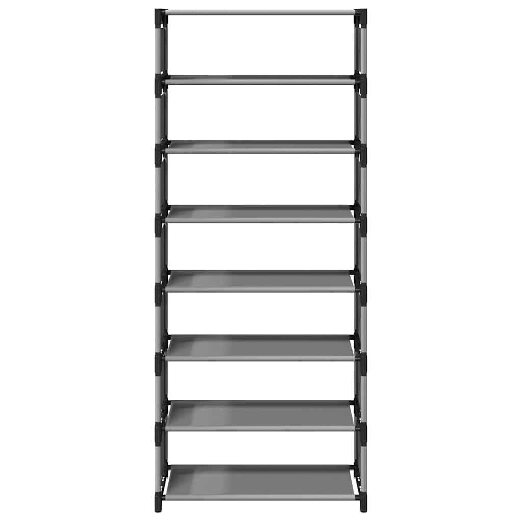 Gray Fabric 7 Compartments Shoe Rack