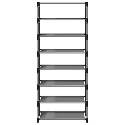 Gray Fabric 7 Compartments Shoe Rack