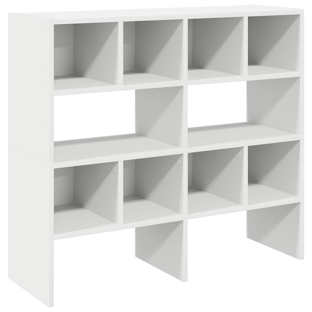 Shoe Rack Set of 2 White Warm-Toned Wood Stackable
