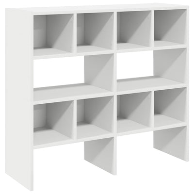 Shoe Rack Set of 2 White Warm-Toned Wood Stackable