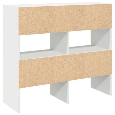 Shoe Rack Set of 2 White Warm-Toned Wood Stackable