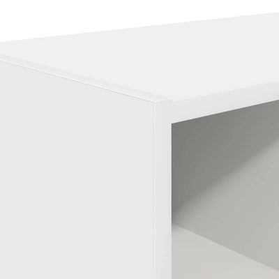 Shoe Rack Set of 2 White Warm-Toned Wood Stackable