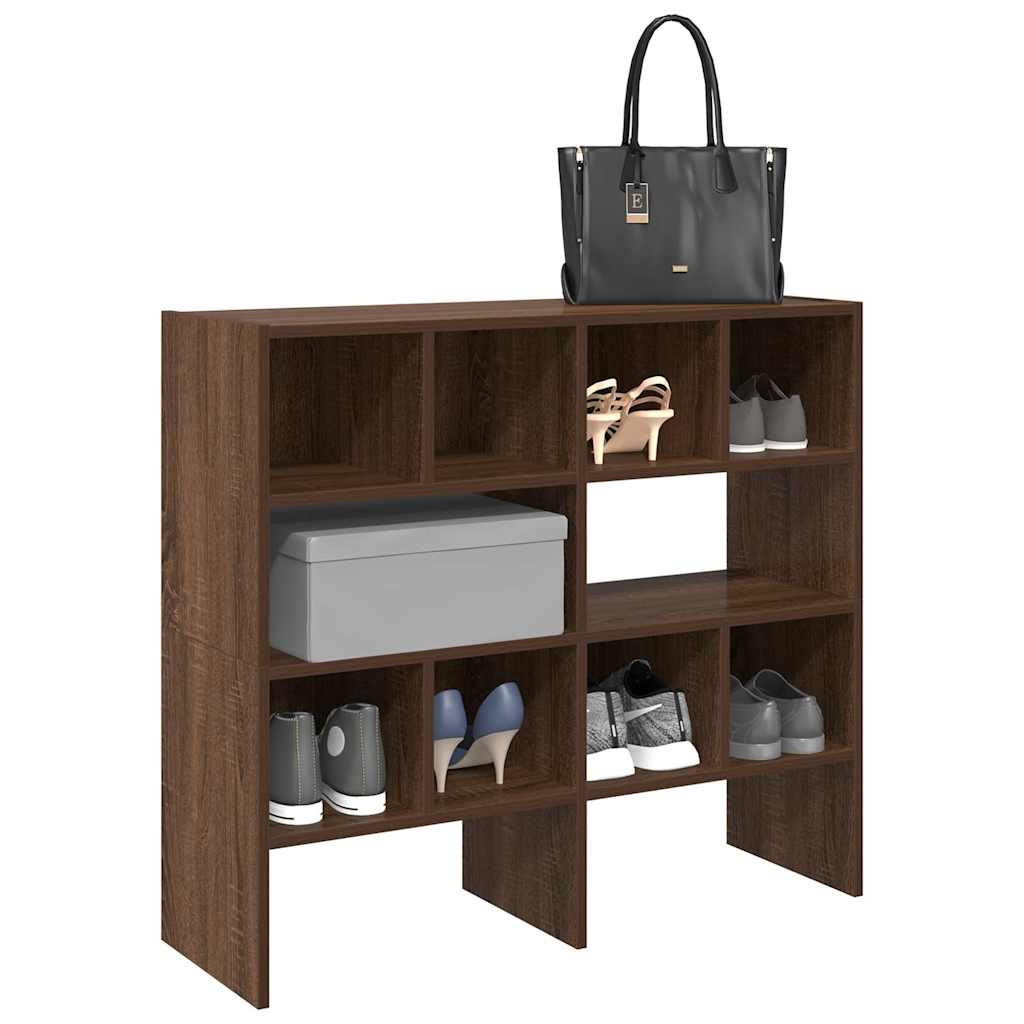Shoe Rack Set of 2 White Warm-Toned Wood Stackable