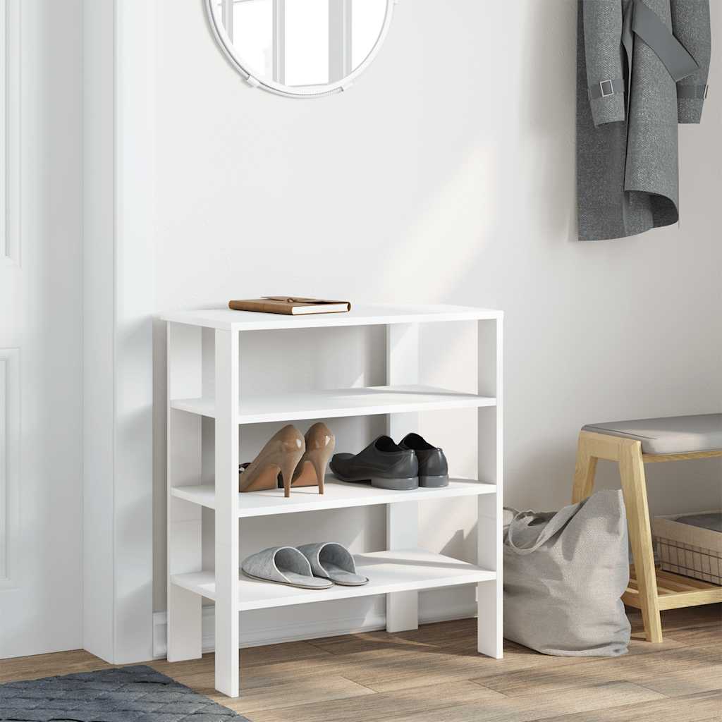 Modern 15 Pair 24" Oak Shoe Rack With 3-Tiers
