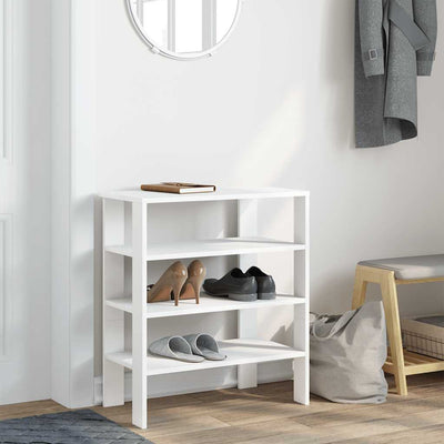 Modern 15 Pair 24" Oak Shoe Rack With 3-Tiers