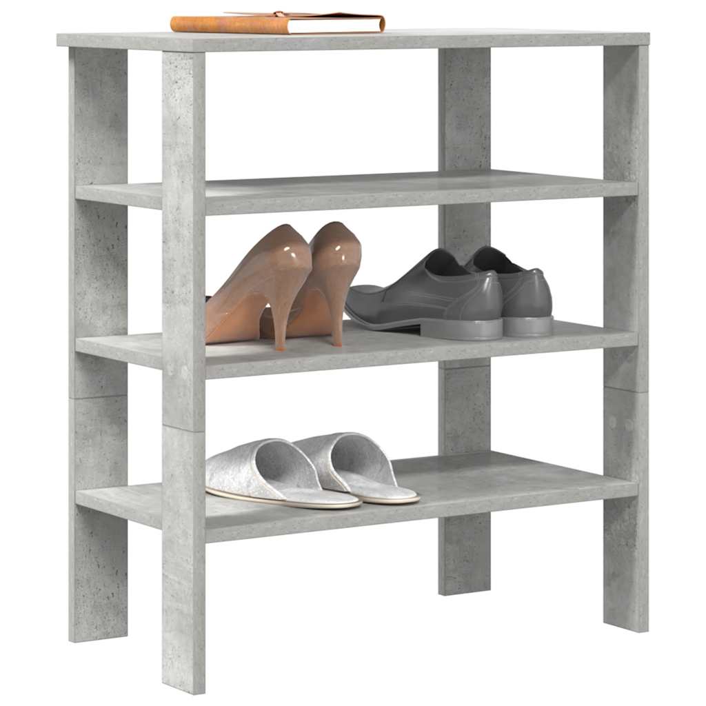 Modern 15 Pair 24" Oak Shoe Rack With 3-Tiers