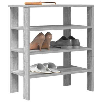Modern 15 Pair 24" Oak Shoe Rack With 3-Tiers