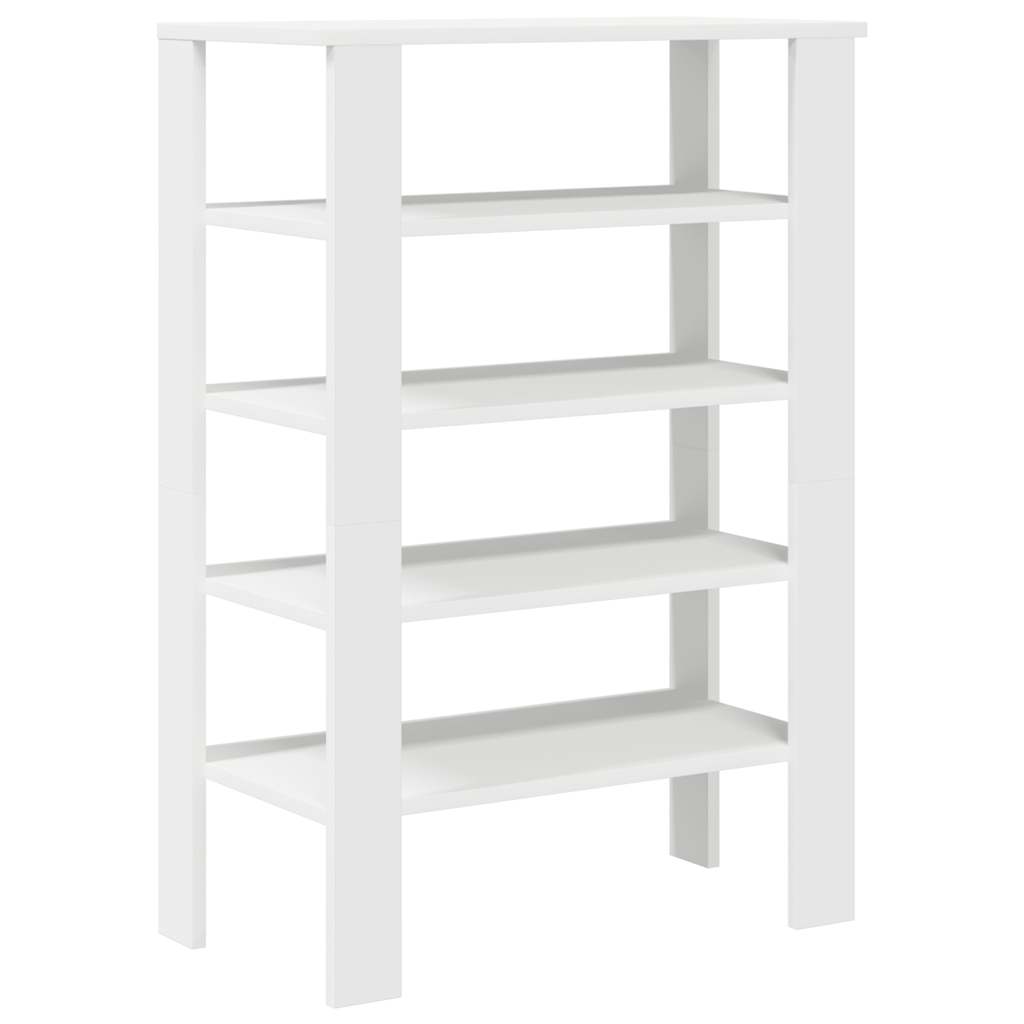 Modern 18 Pair 24" Oak Shoe Rack With 5-Tiers