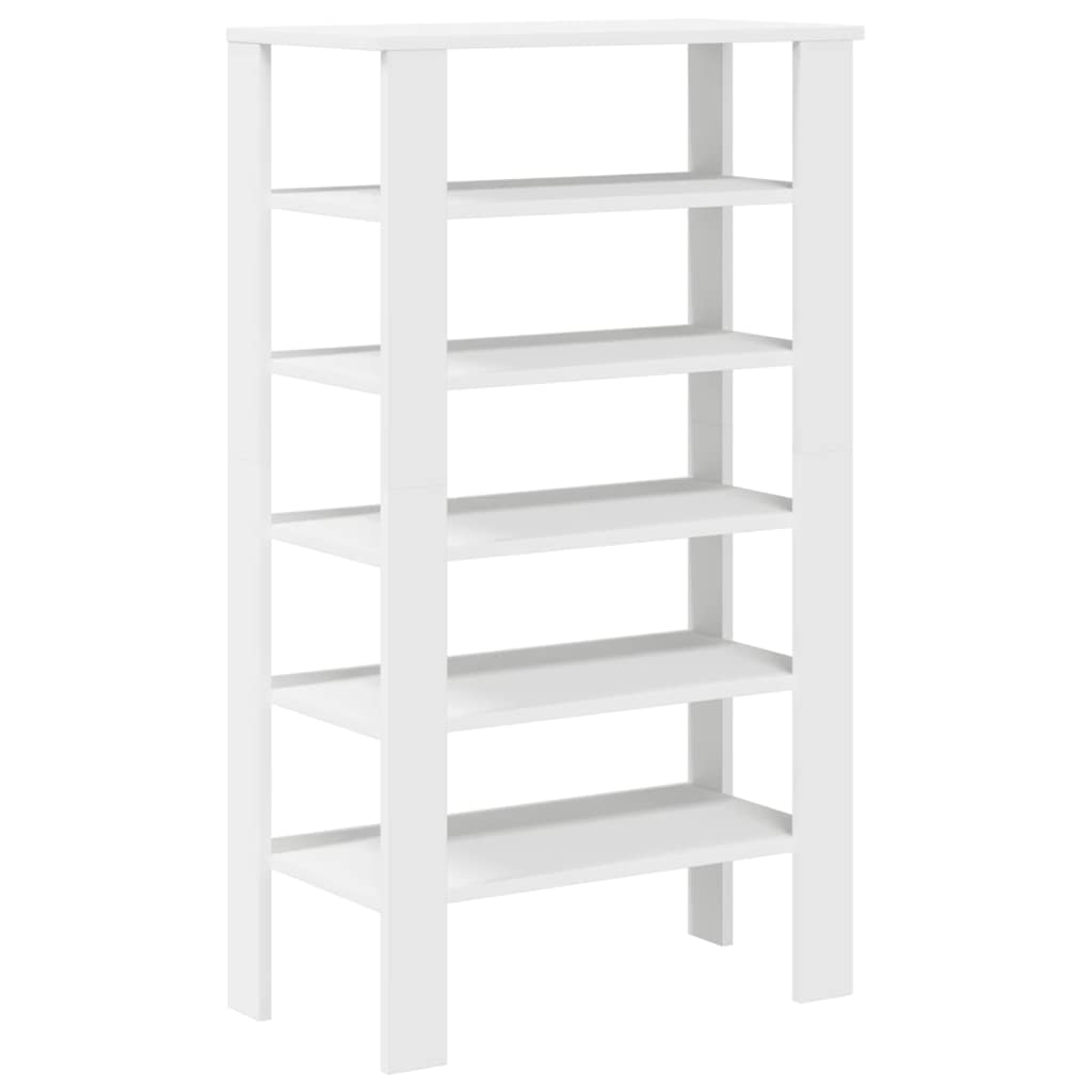 Modern 22 Pair 24" Oak Shoe Rack With 6-Tiers
