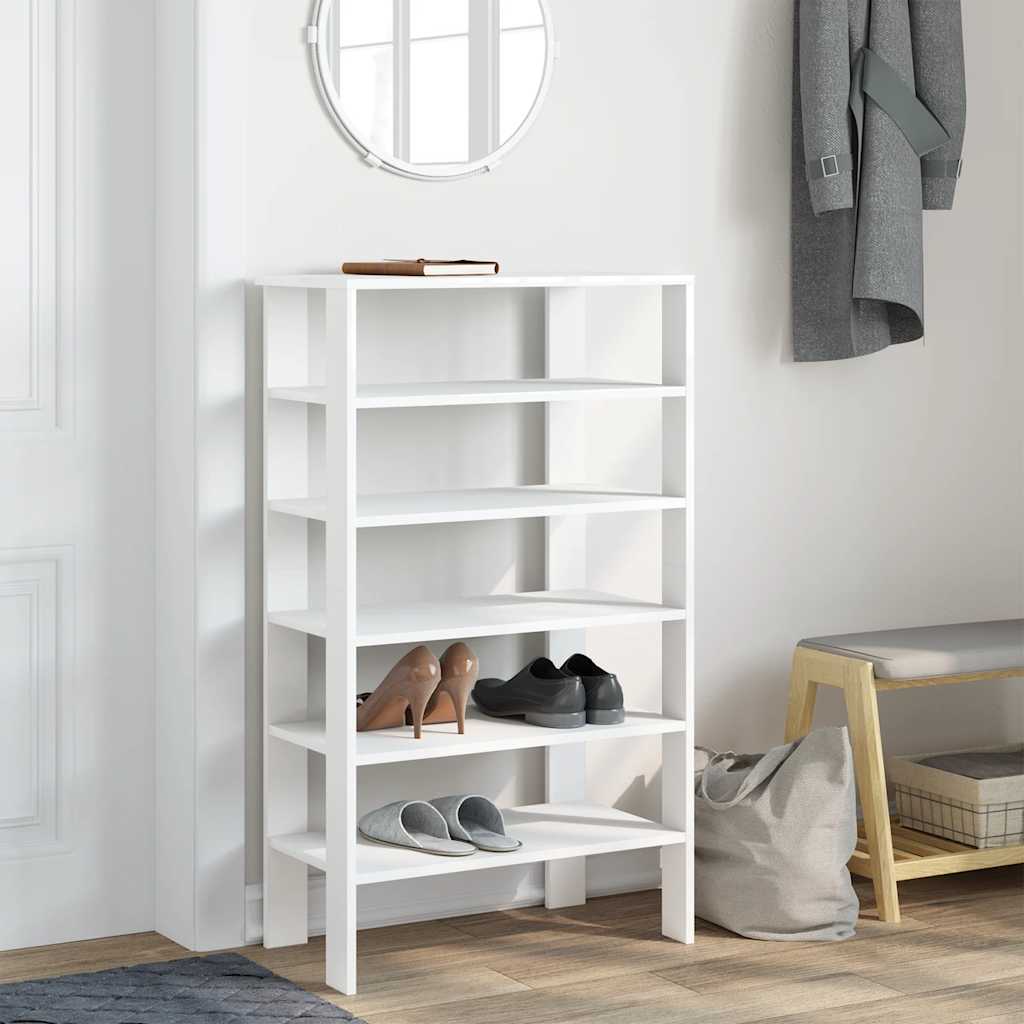Modern 22 Pair 24" Oak Shoe Rack With 6-Tiers