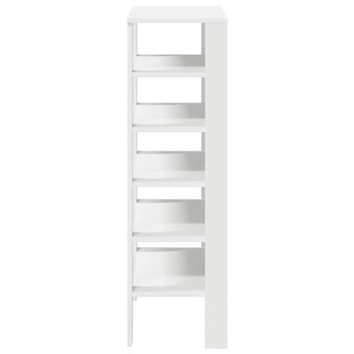Modern 22 Pair 24" Oak Shoe Rack With 6-Tiers