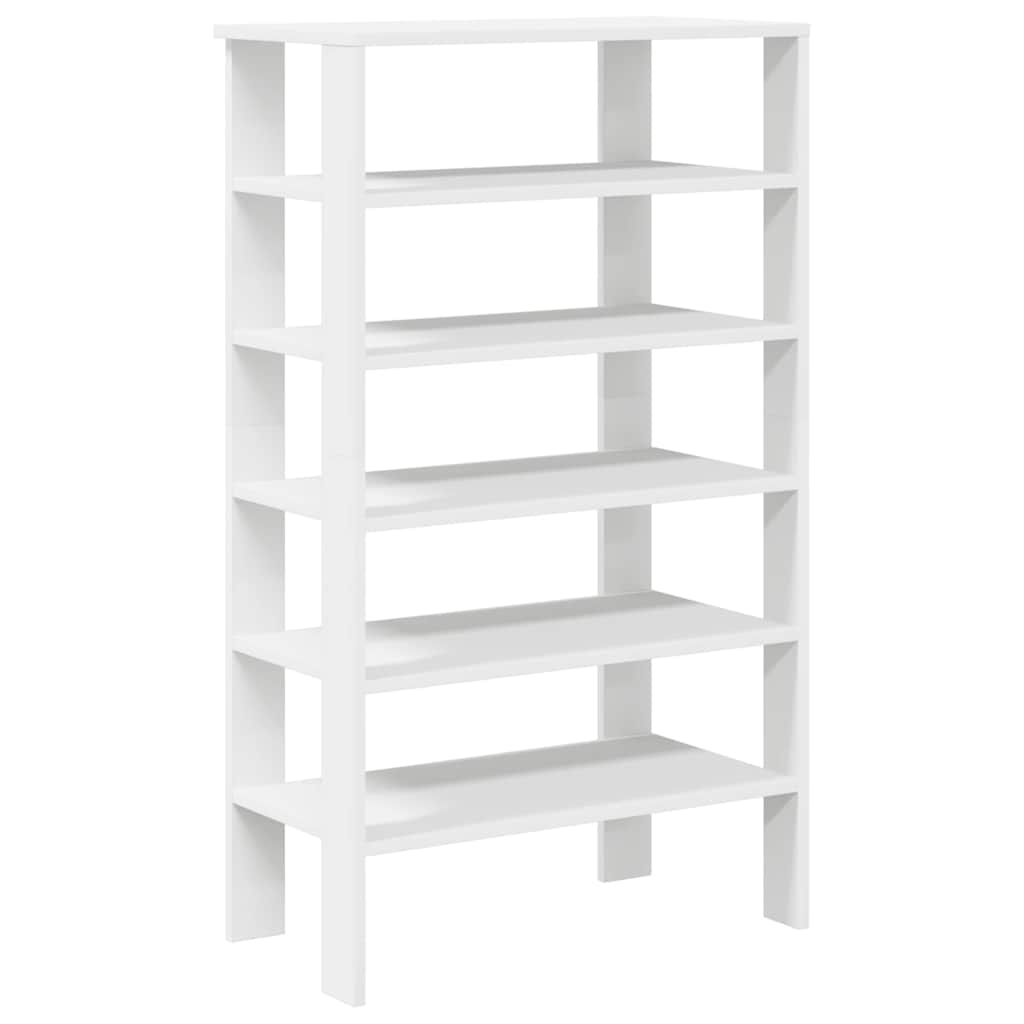 Modern 22 Pair 24" Oak Shoe Rack With 6-Tiers