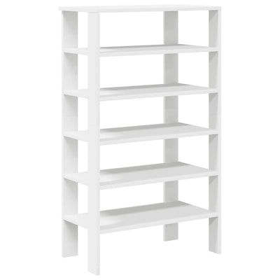 Modern 22 Pair 24" Oak Shoe Rack With 6-Tiers