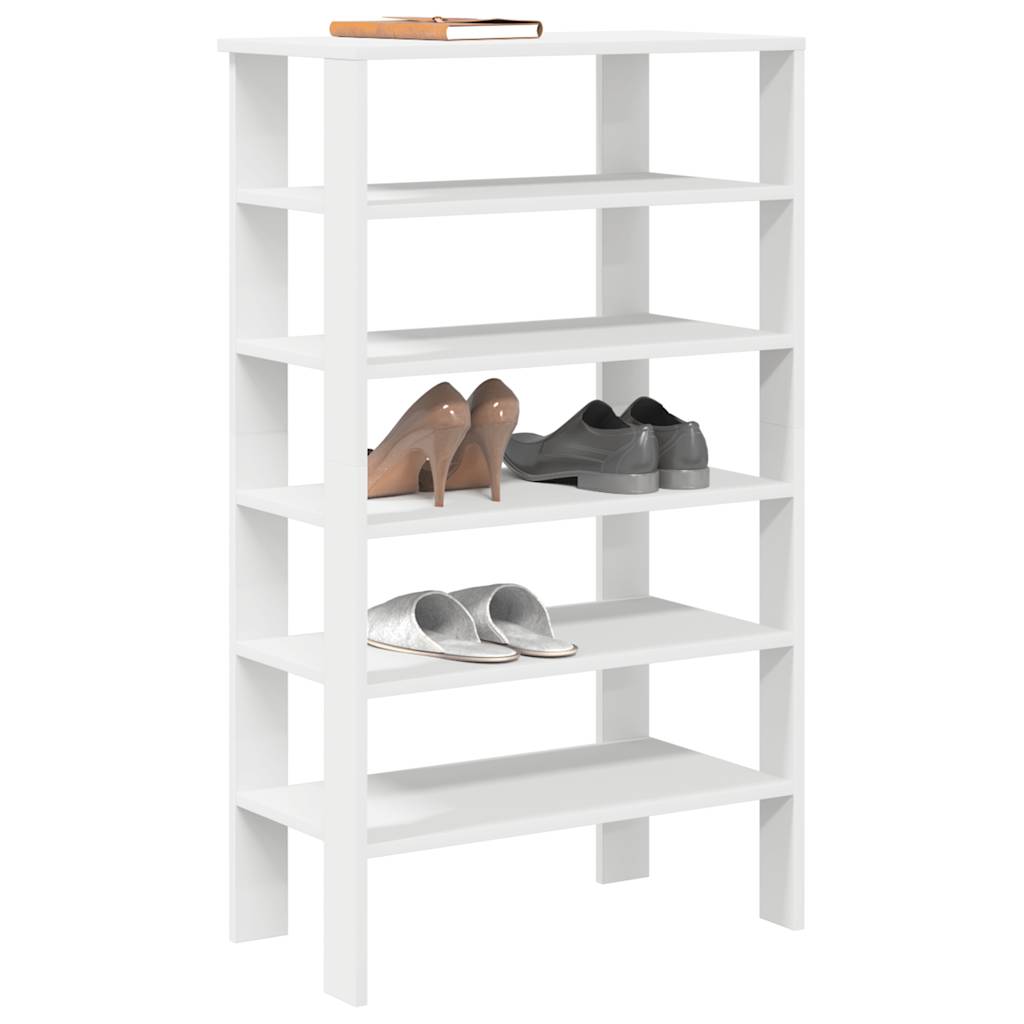 Modern 22 Pair 24" Oak Shoe Rack With 6-Tiers