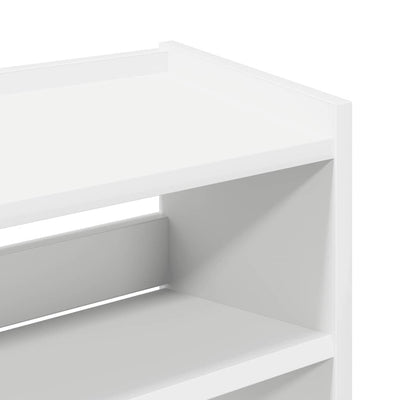 Modern 18 Pair 23" Oak Shoe Rack With 5-Tiers