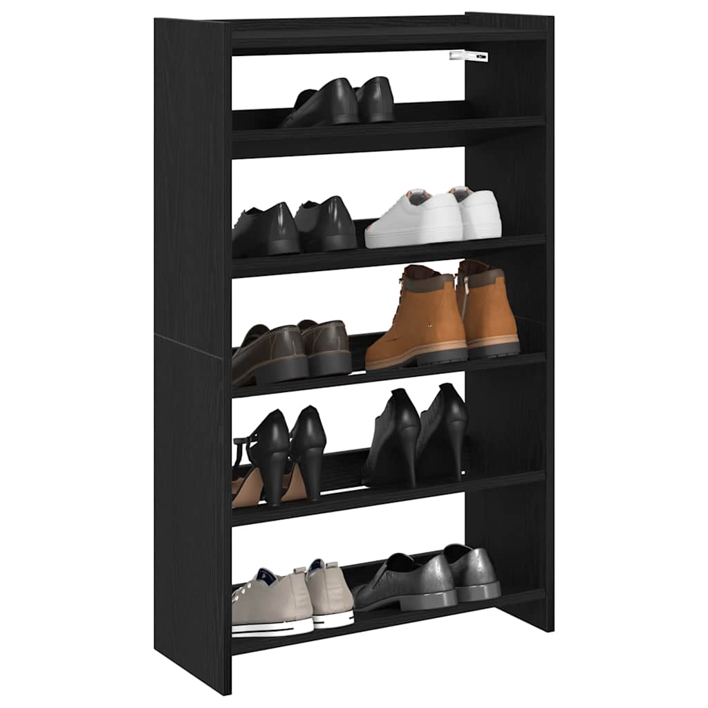 Modern 18 Pair 23" Oak Shoe Rack With 5-Tiers