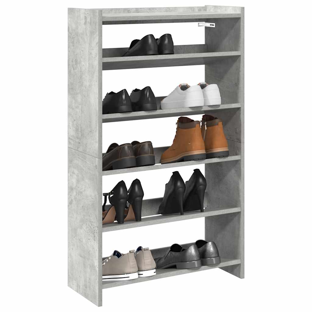 Modern 18 Pair 23" Oak Shoe Rack With 5-Tiers