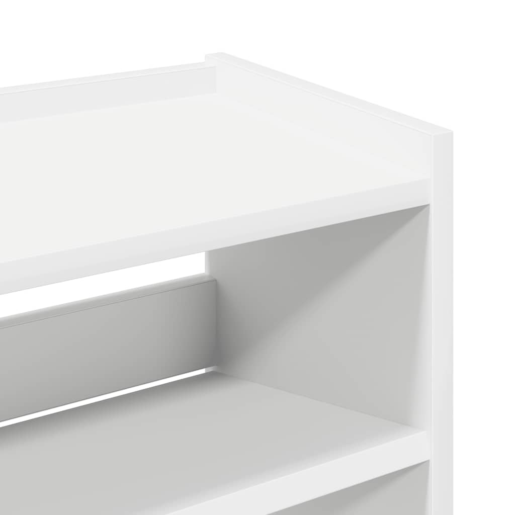 Modern 12 Pair 23" Wooden Shoe Rack With 4-Tiers
