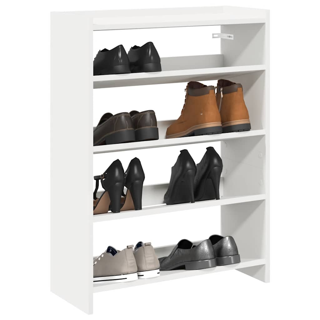 Modern 12 Pair 23" Wooden Shoe Rack With 4-Tiers