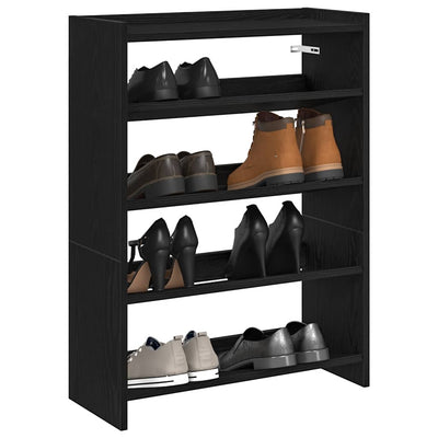Modern 12 Pair 23" Wooden Shoe Rack With 4-Tiers
