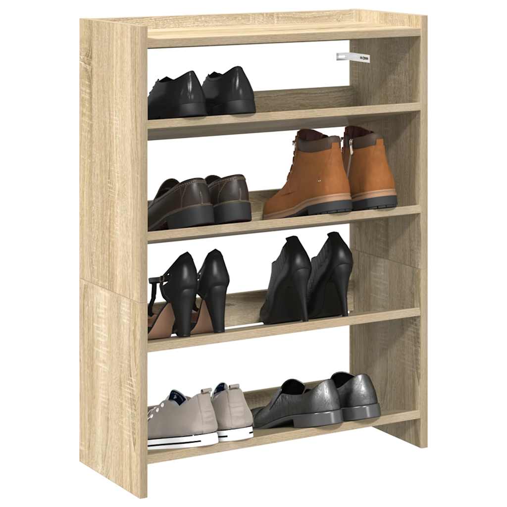 Modern 12 Pair 23" Wooden Shoe Rack With 4-Tiers