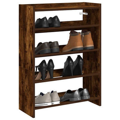 Modern 12 Pair 23" Wooden Shoe Rack With 4-Tiers
