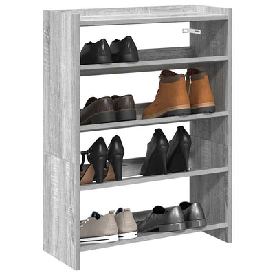 Modern 12 Pair 23" Wooden Shoe Rack With 4-Tiers