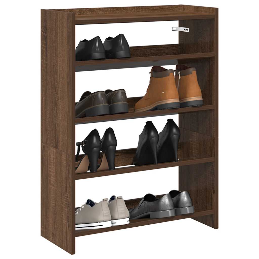 Modern 12 Pair 23" Wooden Shoe Rack With 4-Tiers
