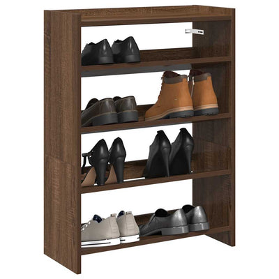 Modern 12 Pair 23" Wooden Shoe Rack With 4-Tiers