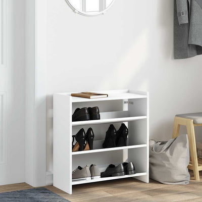 Modern 9 Pair 23" Wooden Shoe Rack With 3-Tiers
