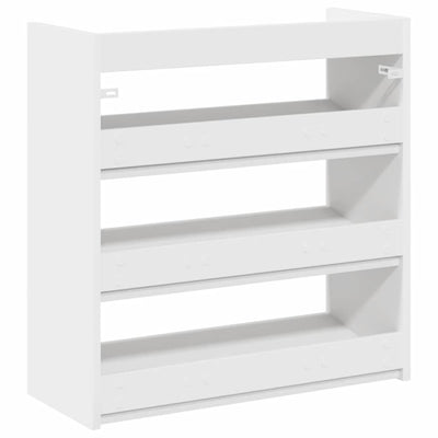 Modern 9 Pair 23" Wooden Shoe Rack With 3-Tiers