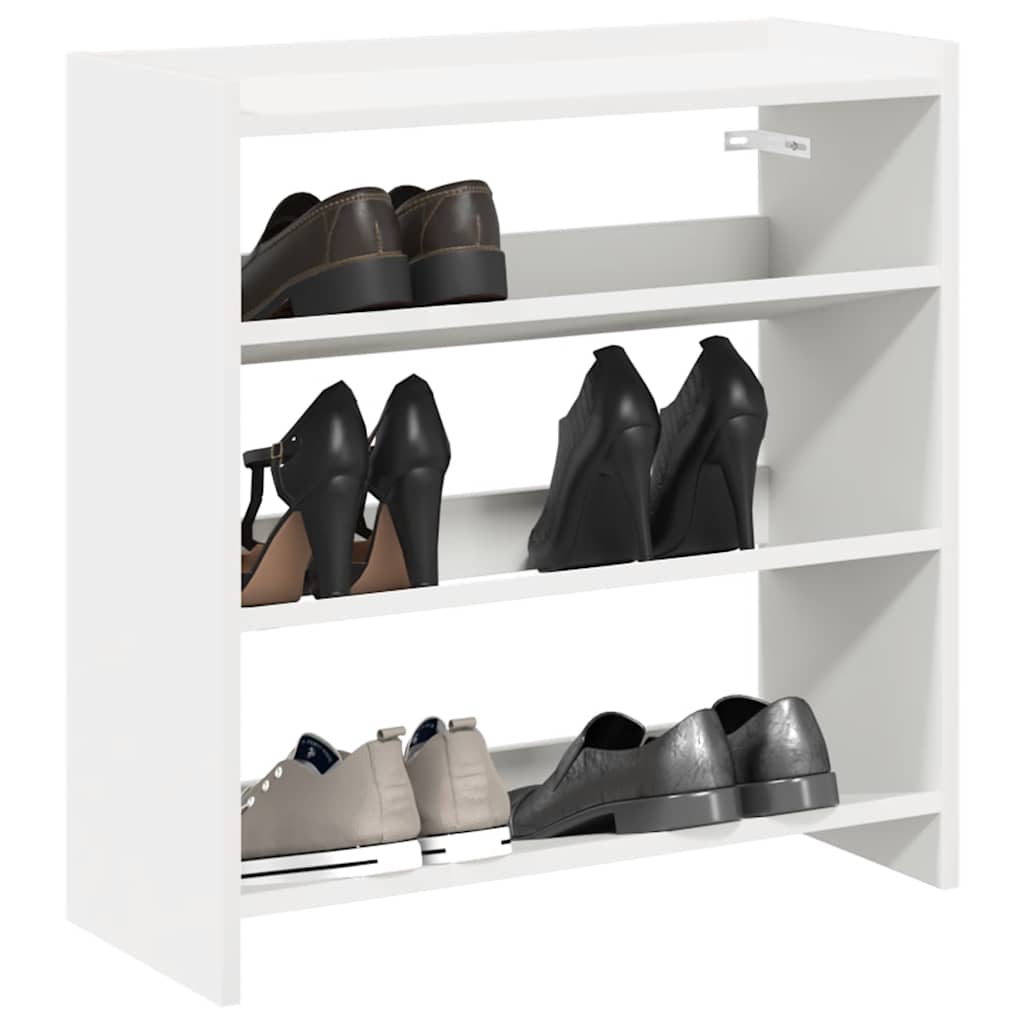 Modern 9 Pair 23" Wooden Shoe Rack With 3-Tiers