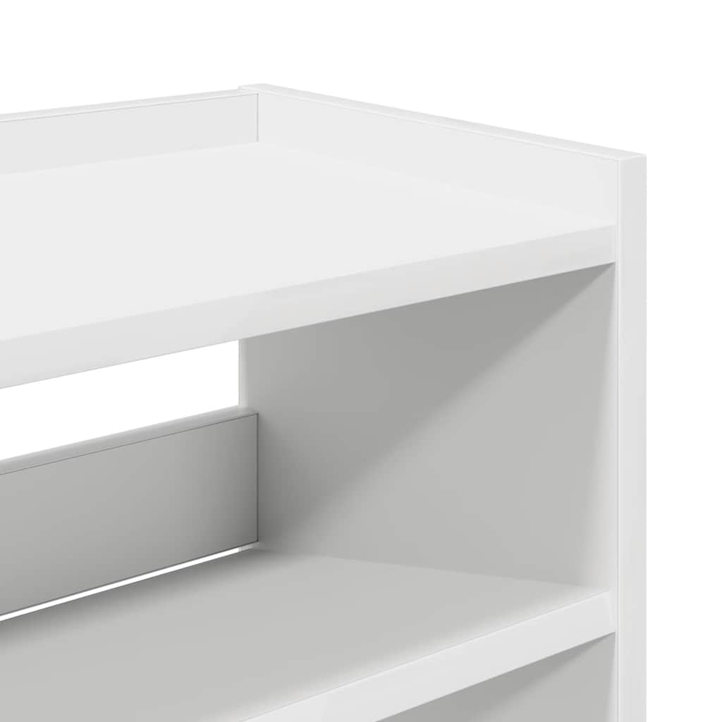 Modern 15 Pair 23" Oak Shoe Rack With 4-Tiers