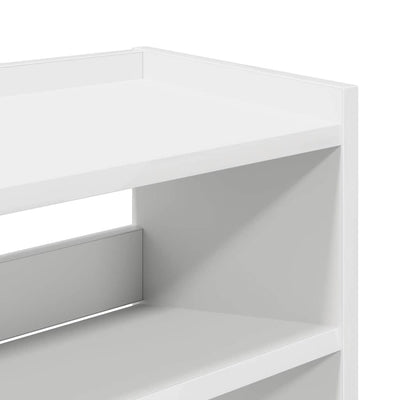 Modern 15 Pair 23" Oak Shoe Rack With 4-Tiers
