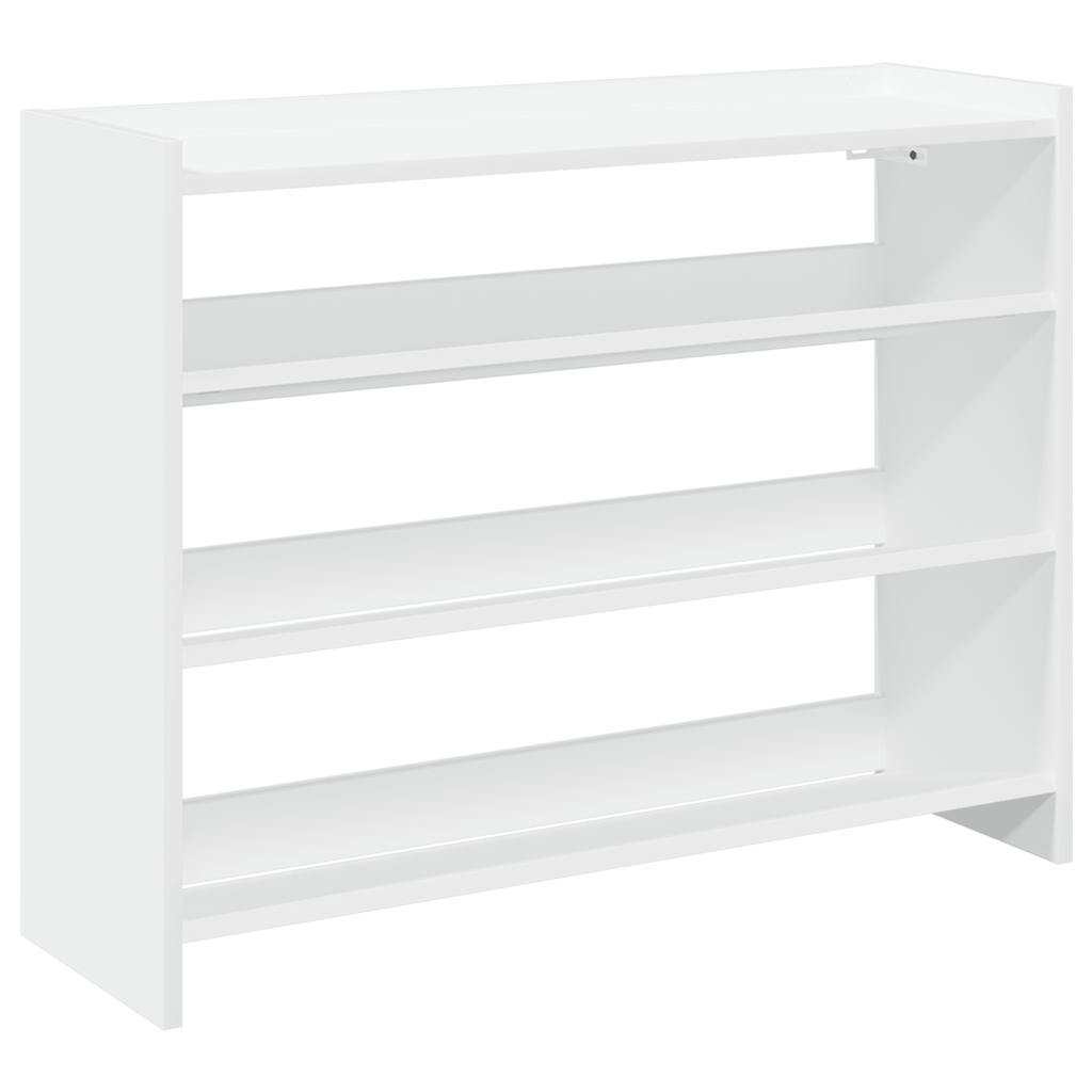 Modern 12 Pair 23" Oak Shoe Rack With 3-Tiers