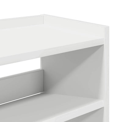 Modern 12 Pair 23" Oak Shoe Rack With 3-Tiers