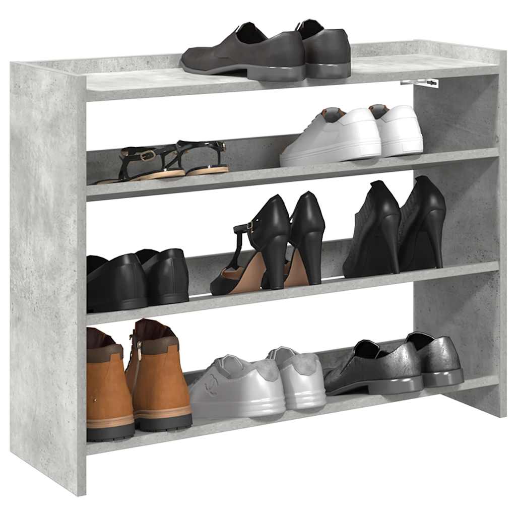 Modern 12 Pair 23" Oak Shoe Rack With 3-Tiers