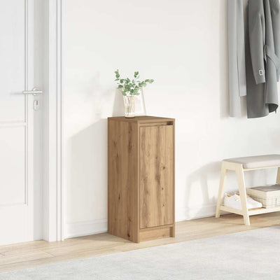 Shoe Cabinet Warm-toned Wood Medium Height 1 Compartment