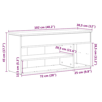 Contemporary Shoe Bench Ashwood Wide & Deep