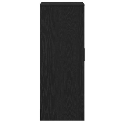 Shoe Rack Black Wood 7 Drawers Medium
