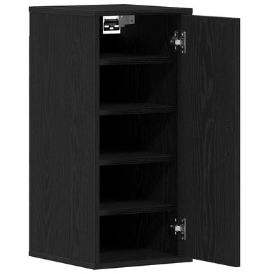 Shoe Rack Black Wood 1 Compartments Medium